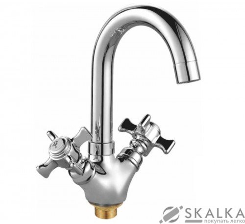 На фото Кухонный смеситель Cron Zeus 274 на гайке (CR0084)