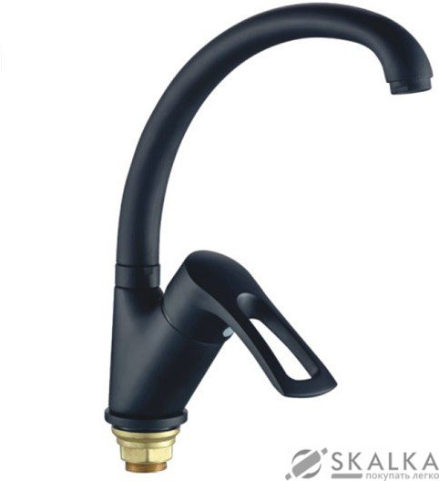 Смеситель для кухни Cron Hansberg 777 на гайке BLACK (CR0789) На фото Смеситель для кухни Cron Hansberg 777 на гайке BLACK (CR0789)