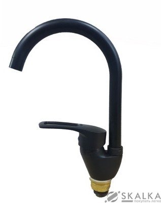 Смеситель для кухни Cron Hansberg 777-G на гайке BLACK (CR0791) На фото Смеситель для кухни Cron Hansberg 777-G на гайке BLACK (CR0791)