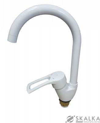 Смеситель для кухни Cron Hansberg 777-G на гайке WHITE (CR0792) На фото Смеситель для кухни Cron Hansberg 777-G на гайке WHITE (CR0792)