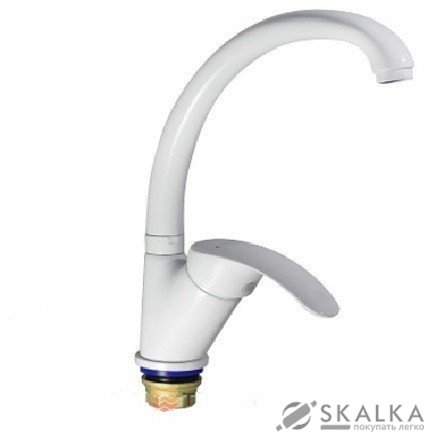 На фото Смеситель для кухни Cron Mars 777 на гайке WHITE (CR0787)