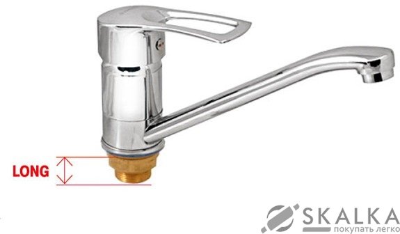 Смеситель для кухни Champion Hansberg 555 LONG на гайке (CH0176) На фото Смеситель для кухни Champion Hansberg 555 LONG на гайке (CH0176)