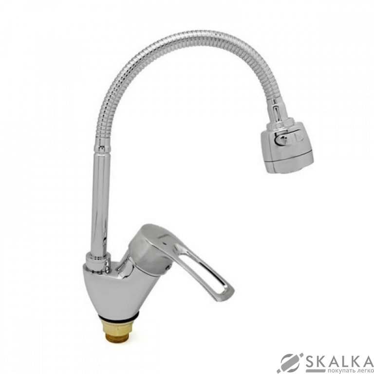 Кухонный смеситель G-Ferro Hansberg 777 REFLECTOR на гайке (GF1006) На фото Кухонный смеситель G-Ferro Hansberg 777 REFLECTOR на гайке (GF1006)