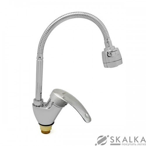 На фото Смеситель для кухни G-Ferro Mars 777 REFLECTOR на гайке (GF1015)