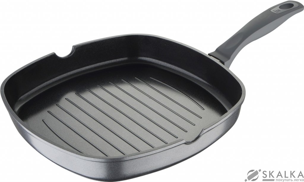 Cковорода гриль Bergner Titan gray 28 см (BG-7933-GY) На фото Cковорода гриль Bergner Titan gray 28 см (BG-7933-GY)
