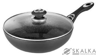 Cковорода вок Wellberg Titan marble 32 см (WB-2998) На фото Cковорода вок Wellberg Titan marble 32 см (WB-2998)
