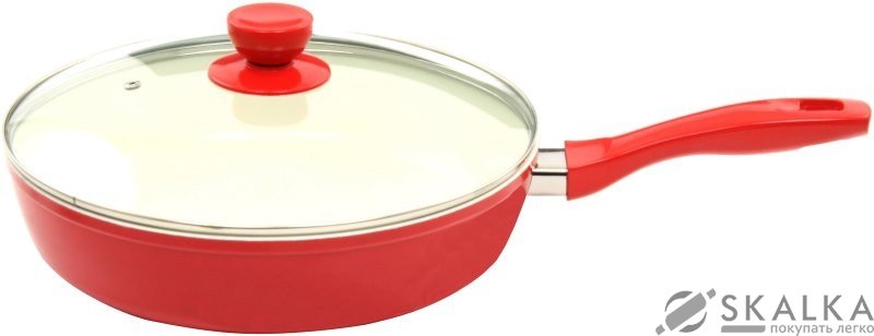 Сковорода OSCAR керамическое покрытие 24 см (MK-FP4324C (Red)) На фото Сковорода OSCAR керамическое покрытие 24 см (MK-FP4324C (Red))