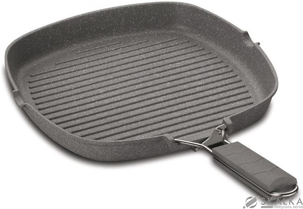 На фото Cковорода гриль Korkmaz Fine-Cast Granite 24 см (A1497)