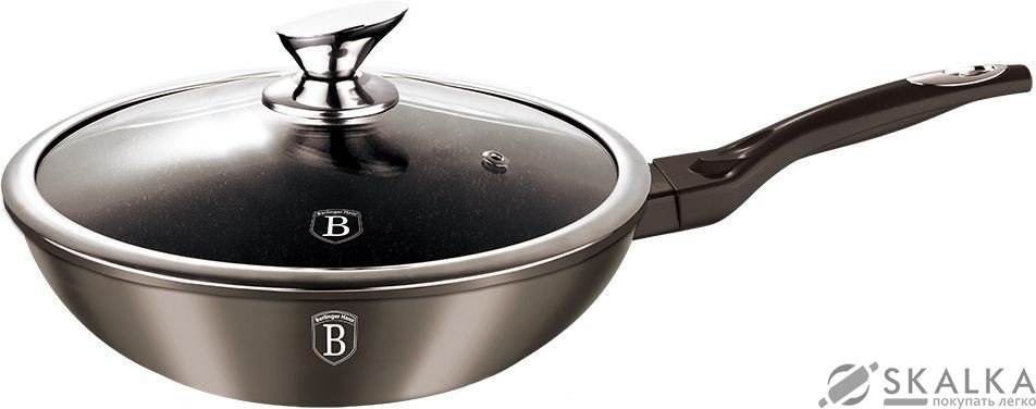 Сковорода Вок Berlinger Haus Carbon Metallic Line 28 см BH-1243 На фото Сковорода Вок Berlinger Haus Carbon Metallic Line 28 см BH-1243