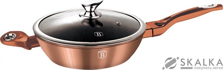 Сковорода-сотейник Berlinger Haus Rosegold Collection 24 см BH-1517 На фото Сковорода-сотейник Berlinger Haus Rosegold Collection 24 см BH-1517