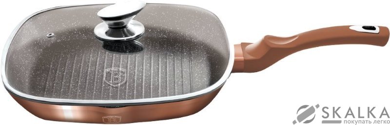 На фото Сковорода-гриль Berlinger Haus Rose Gold Collection 28 см BH-1610N