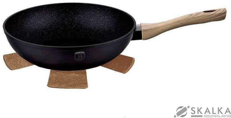 На фото Сковорода-вок Berlinger Haus Ebony Maple collection 28 см BH-1708