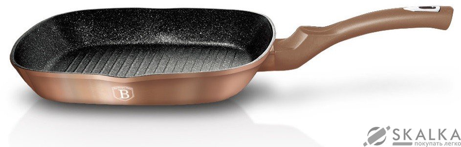 Сковорода-гриль Berlinger Haus Rosegold Metallic Line 28 см BH-1521N На фото Сковорода-гриль Berlinger Haus Rosegold Metallic Line 28 см BH-1521N