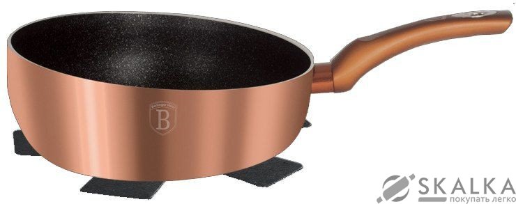 Флип-сковорода Berlinger Haus Rosegold Metallic Line 26 см BH-1522N На фото Флип-сковорода Berlinger Haus Rosegold Metallic Line 26 см BH-1522N
