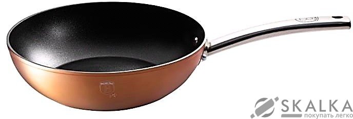 Сковорода-вок Berlinger Haus Bronze Titan 28 см BH-1691 На фото Сковорода-вок Berlinger Haus Bronze Titan 28 см BH-1691