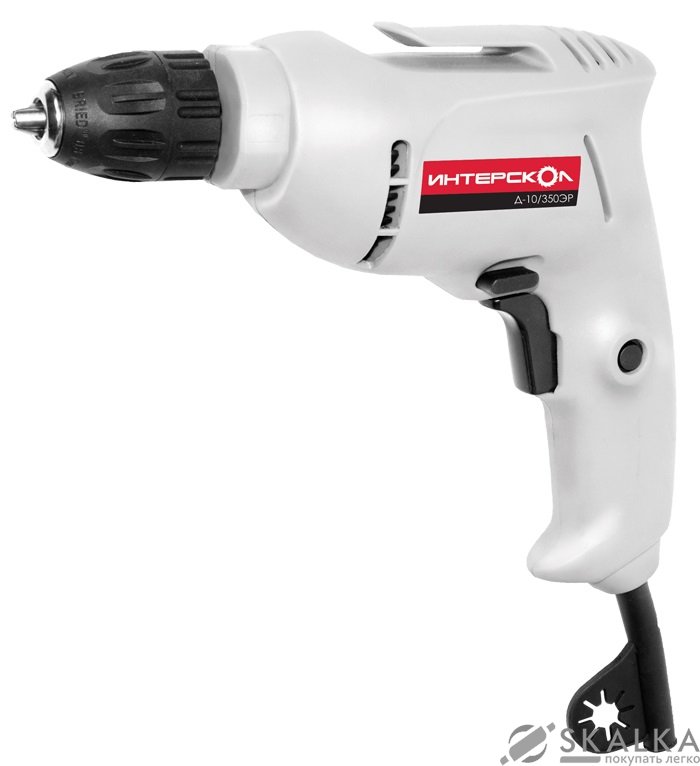 На фото Мини дрель Интерскол Д-10/350 ЭР