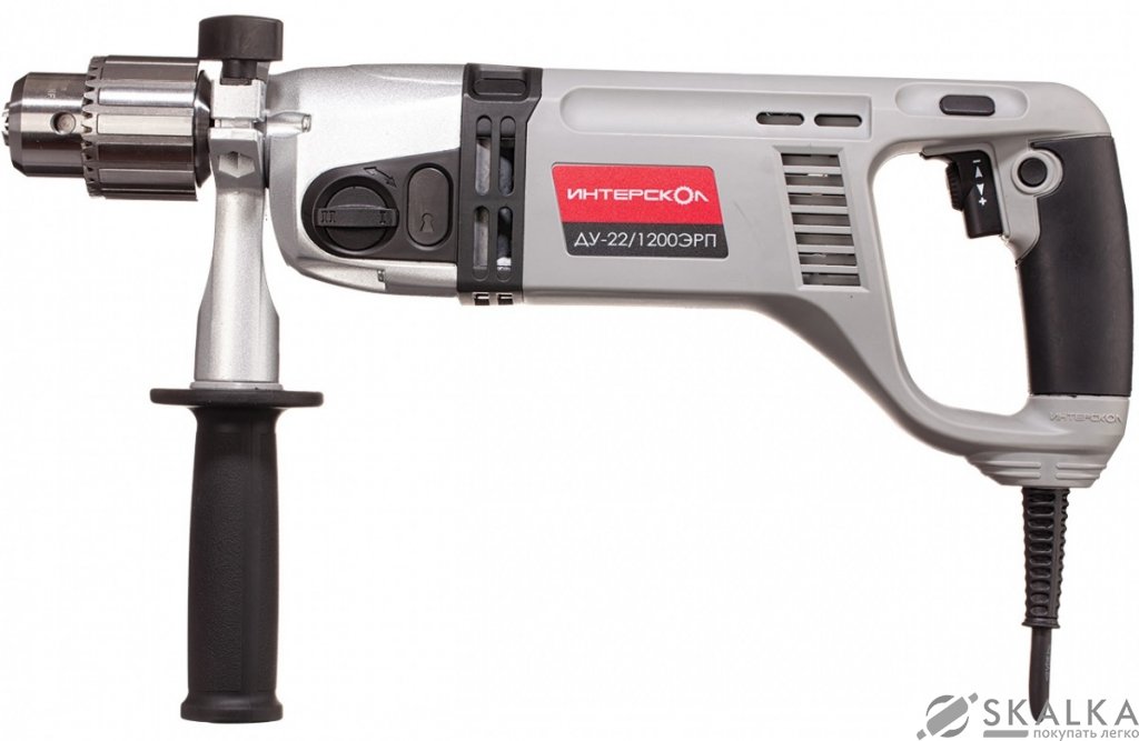 На фото Дрель ударная Интерскол ДУ-22/1200 ЭРП