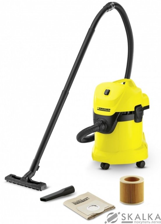 Строительный пылесос Karcher WD 3 17 л 1000 Вт (55043) На фото Строительный пылесос Karcher WD 3 17 л 1000 Вт (55043)