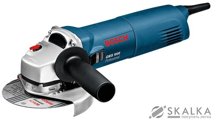 На фото Болгарка Bosch GWS 1000 Вт 125 мм (57641)