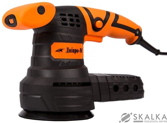 Эксцентриковая шлифмашина Днiпро-М 450 Вт 125 мм (МШЕ-450Р) На фото Эксцентриковая шлифмашина Днiпро-М 450 Вт 125 мм (МШЕ-450Р)