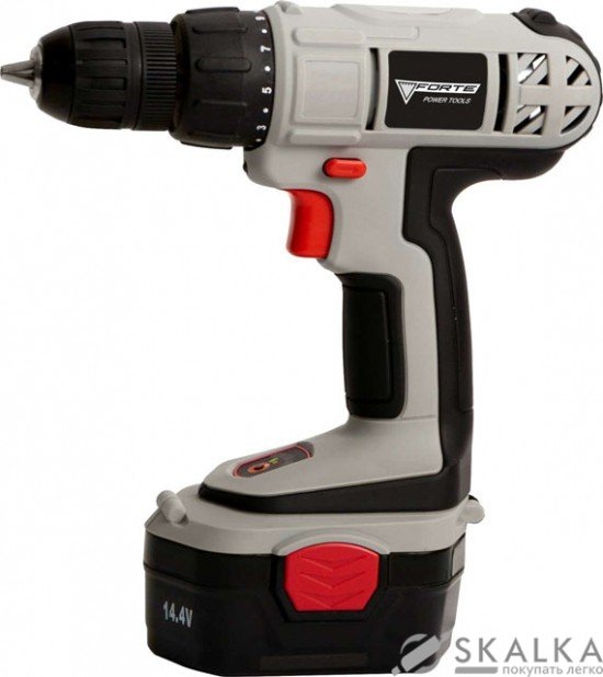 На фото Дрель-шуруповерт аккумуляторный Forte CD 1413 B2 14.4 В Ni-Cd (32497)