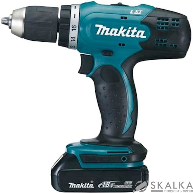На фото Шуруповерт аккумуляторный Makita DDF453SYE 18 В Li-Ion (52613)