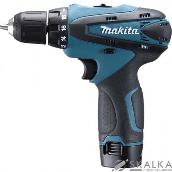 На фото Шуруповерт аккумуляторный Makita DF330DWE 10.8 В Li-Ion (31260)