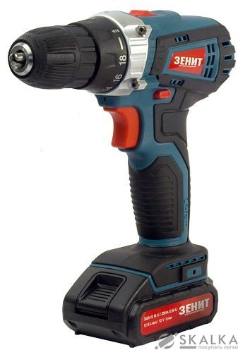 На фото Шуруповерт аккумуляторный Зенит ЗША-12 М Li (841747)