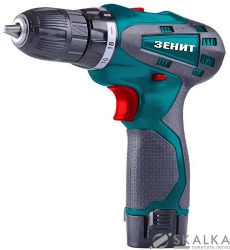 На фото Шуруповерт аккумуляторный Зенит ЗША-1213 Ф профи (843862)