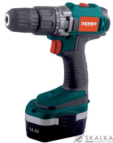 Шуруповерт аккумуляторный Зенит ЗША-18 М (840551) На фото Шуруповерт аккумуляторный Зенит ЗША-18 М (840551)