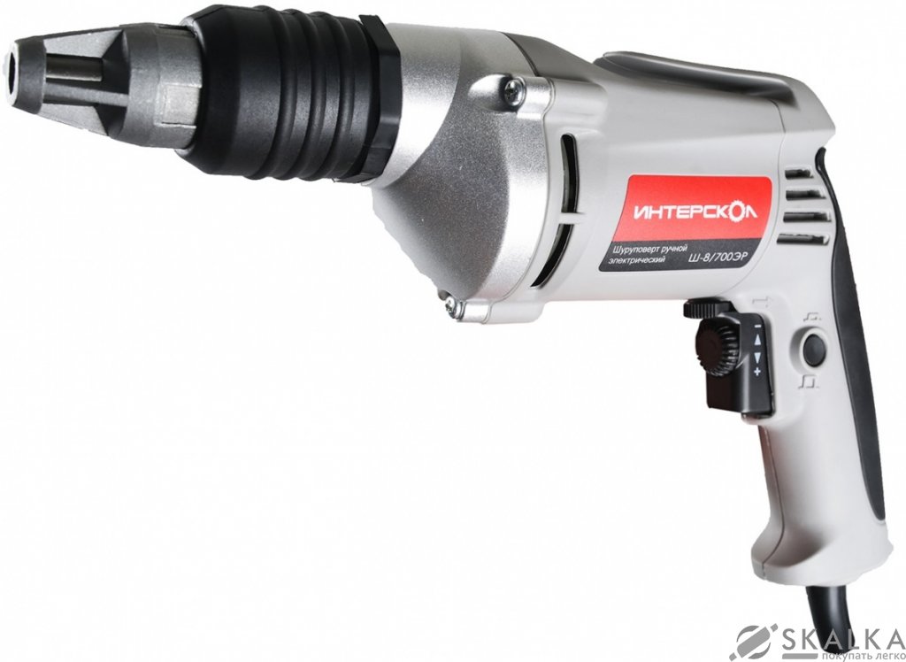 Шуруповерт электрический Интерскол Ш-8/700ЭР На фото Шуруповерт электрический Интерскол Ш-8/700ЭР