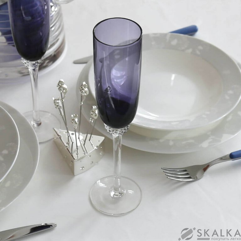 На фото Бокалы Sakura для шампанского 200 мл 2 шт ручная работа (SK-2032)