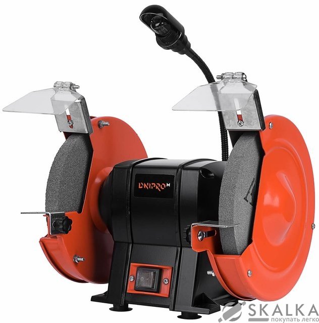 На фото Точильный станок Дніпро-М BG-20L 520 Вт 200 мм с фонариком (81003000)