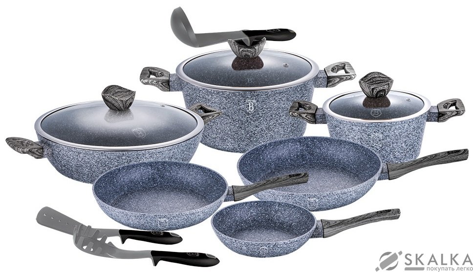 Набор посуды Berlinger Haus Forest Dark Gray 12 предметов (BH-1584) На фото Набор посуды Berlinger Haus Forest Dark Gray 12 предметов (BH-1584)