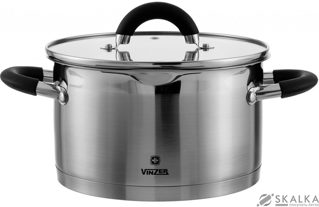 Кастрюля Vinzer с крышкой 24 cм / 6.0 л Delight series (89055) На фото Кастрюля Vinzer с крышкой 24 cм / 6.0 л Delight series (89055)