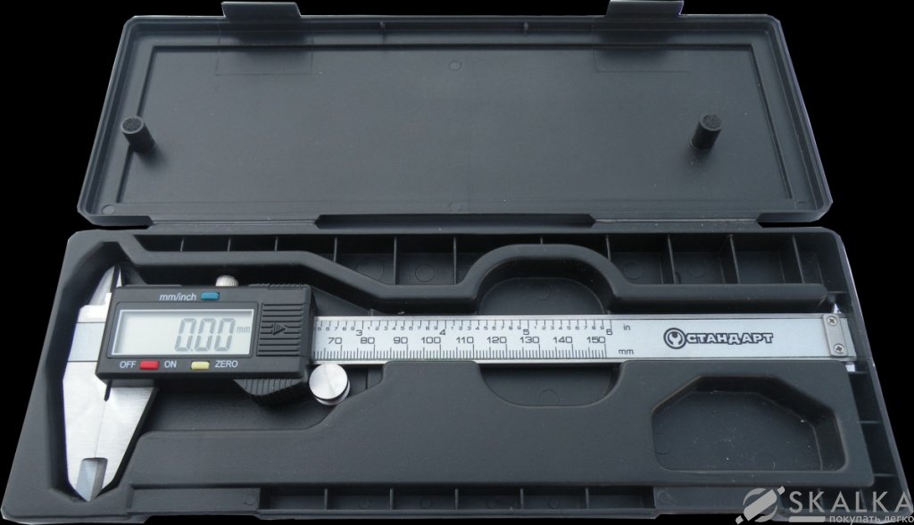 На фото Штангенциркуль электронный Стандарт 150 мм (DVC0115)