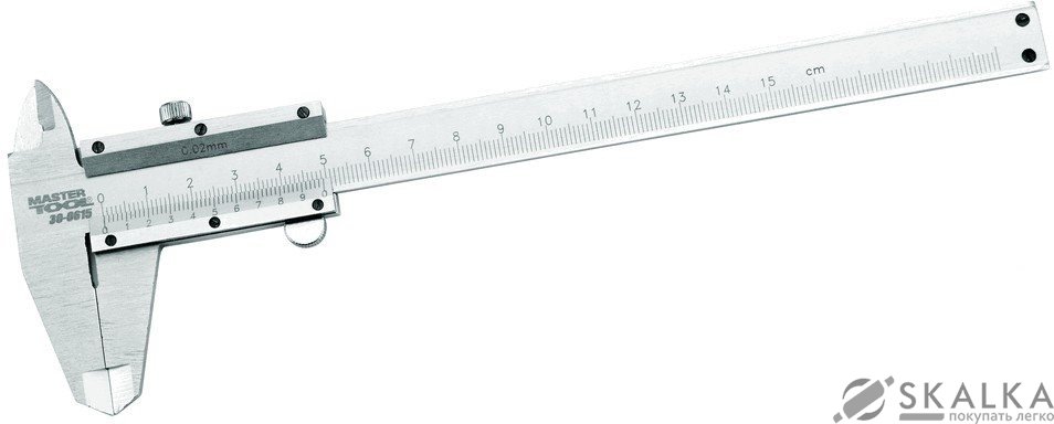 Штангенциркуль Mastertool 150 мм в ПВХ чехле (30-0615) На фото Штангенциркуль Mastertool 150 мм в ПВХ чехле (30-0615)