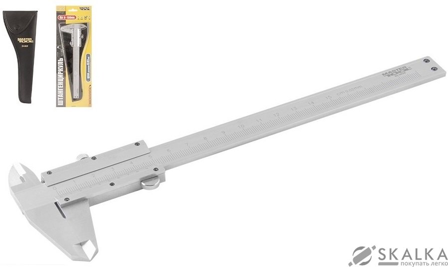 Штангенциркуль Mastertool 150 мм в ПВХ чехле Профи (30-0626) На фото Штангенциркуль Mastertool 150 мм в ПВХ чехле Профи (30-0626)