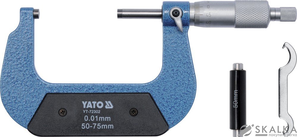 На фото Микрометр Yato 50-75 мм (YT-72302)
