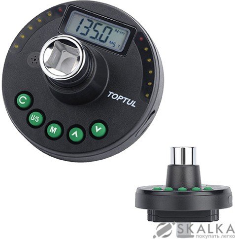 Цифровой динамометрический адаптор Toptul + шкала доворота 1/2" 6.8-135 Нм (DTA-135A) На фото Цифровой динамометрический адаптор Toptul + шкала доворота 1/2" 6.8-135 Нм (DTA-135A)