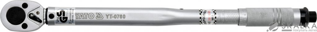 На фото Динамометрический ключ Yato 1/2" 42-210 Нм 470 мм (YT-0760)
