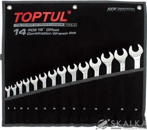 На фото Набор ключей комбинированных Toptul 14 шт 8-24 Dynamic (GPAQ1402)