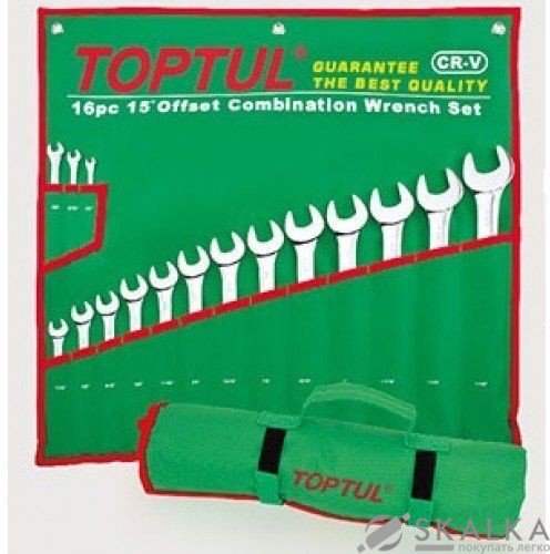 Набор ключей комбинированных Toptul 16 шт 1/4" - 1-1/4" (GBAA1604) На фото Набор ключей комбинированных Toptul 16 шт 1/4" - 1-1/4" (GBAA1604)