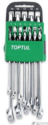 Набор ключей с трещоткой реверсивных Toptul 8-19 мм 10 шт (GSAQ1001) На фото Набор ключей с трещоткой реверсивных Toptul 8-19 мм 10 шт (GSAQ1001)