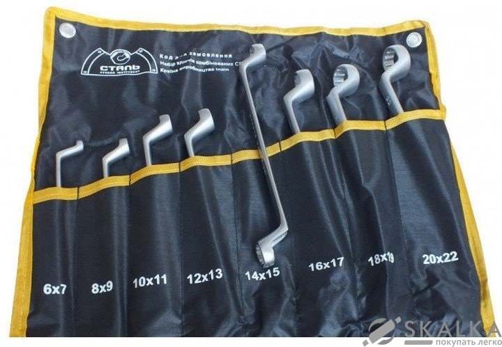 Набор ключей накидных глубоких Сталь 6 шт в чехле (55361) На фото Набор ключей накидных глубоких Сталь 6 шт в чехле (55361)