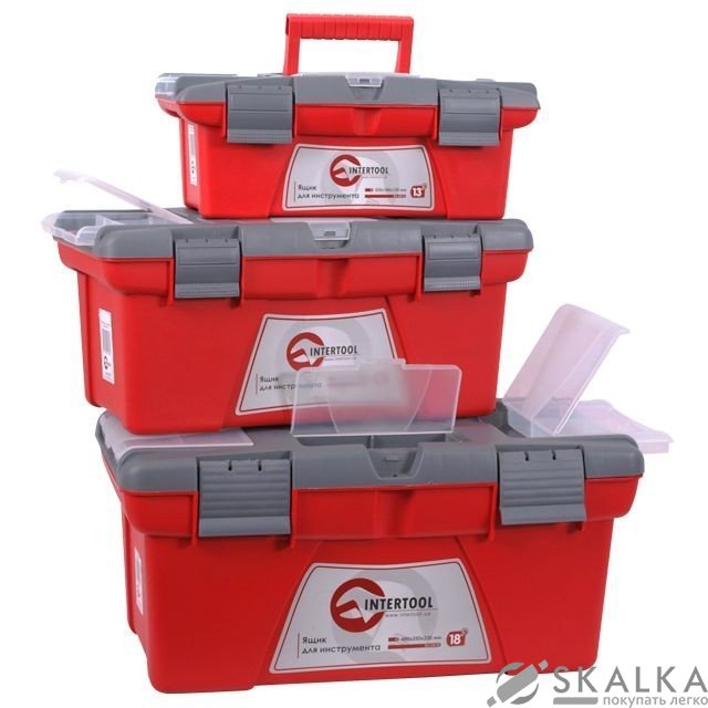 Комплект ящиков Intertool для инструмента 3шт (BX-0403) На фото Комплект ящиков Intertool для инструмента 3шт (BX-0403)