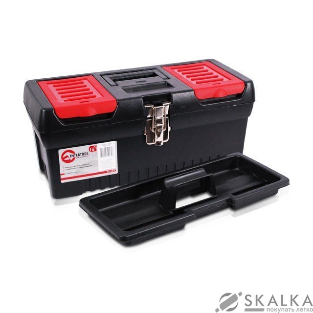 Ящик Intertool для инструмента 16" 396*216*164мм (BX-1016) На фото Ящик Intertool для инструмента 16" 396*216*164мм (BX-1016)