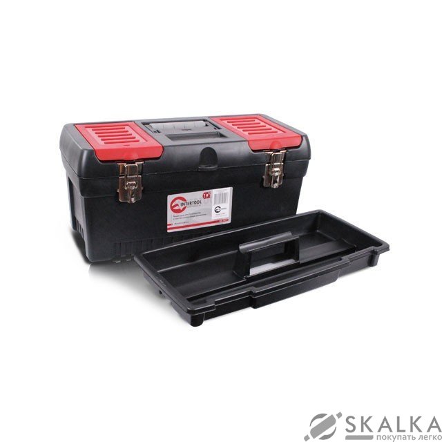 Ящик Intertool для инструмента 19" 483*242*240мм (BX-1019) На фото Ящик Intertool для инструмента 19" 483*242*240мм (BX-1019)
