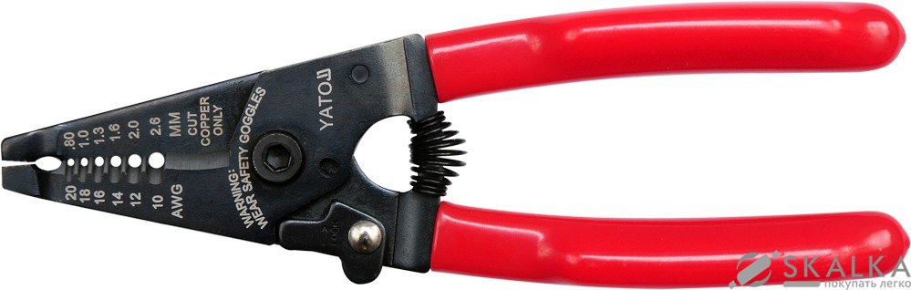 Клещи для снятия изоляции Yato 0.8-2.6 мм 160 мм (YT-2267) На фото Клещи для снятия изоляции Yato 0.8-2.6 мм 160 мм (YT-2267)