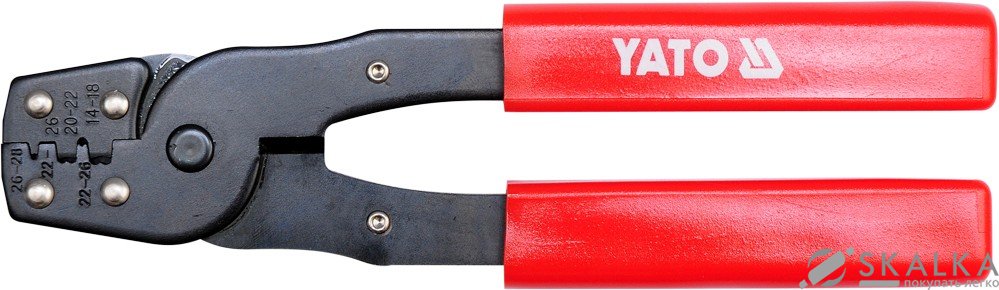 На фото Обжимные клещи для наконечников Yato 0.08-2 мм 180 мм (YT-2255)